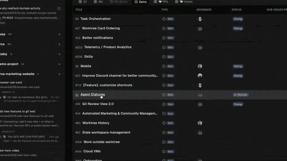 GitHub and Linear integrations inside ImogenAI
